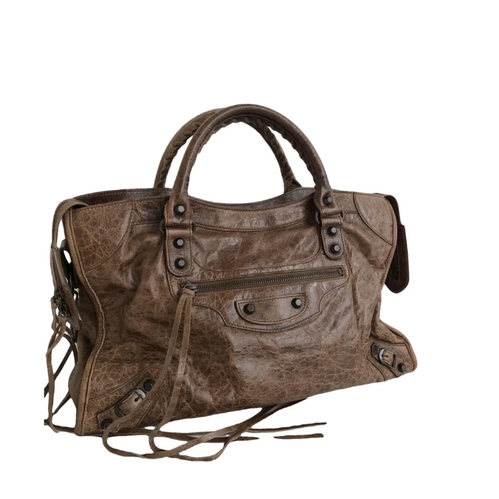 Balenciaga Brown Leather Handbag LE CITY MEDIUM